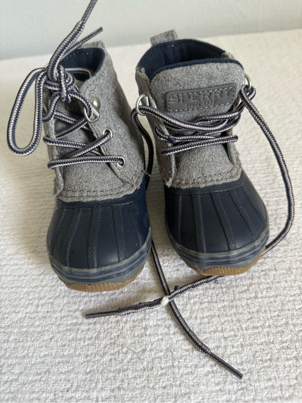 Sperry Kids Navy & Gray Waterproof Duck Boots
